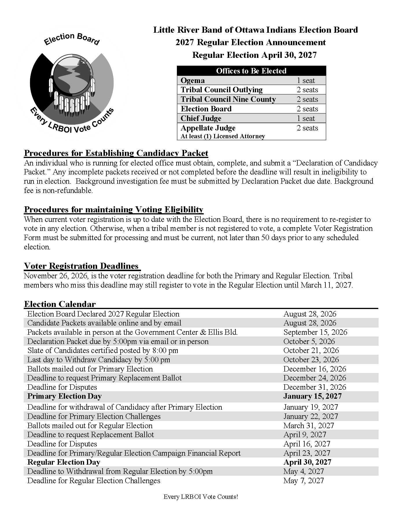2027 updated Election Announcement p1