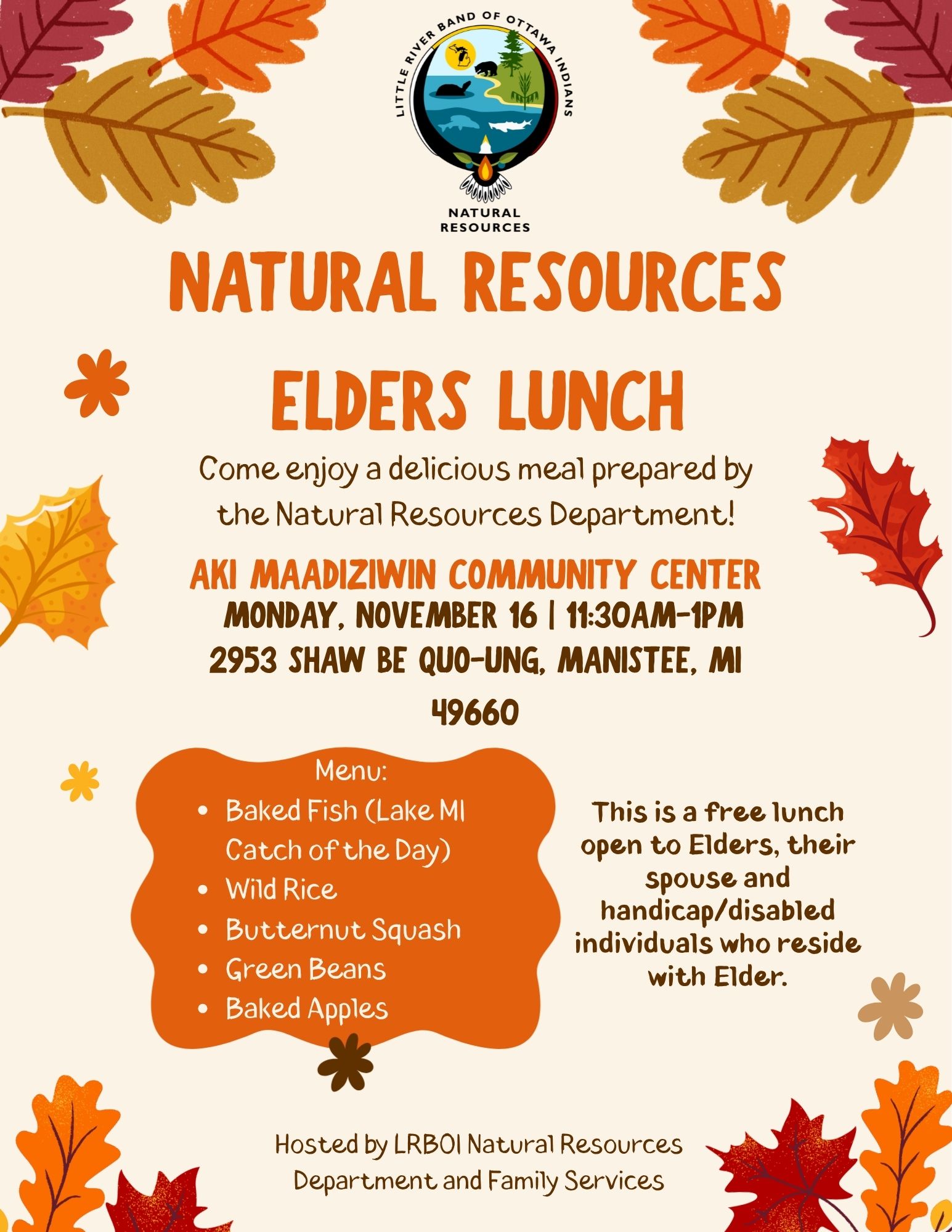 Natural Resources Elder Lunch