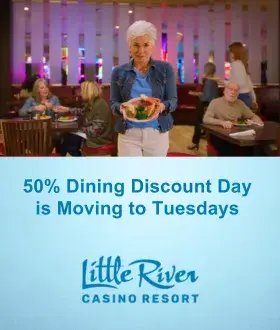 revised - 50% discount day moving to Tuesdays 2025